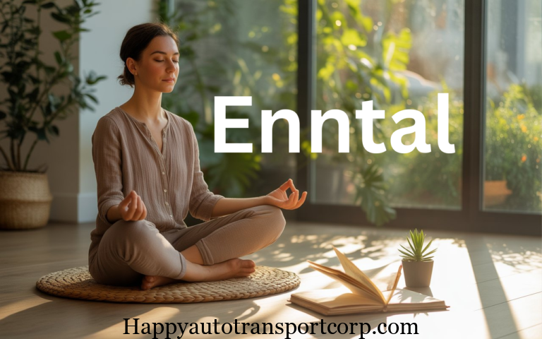 Person practicing mindfulness and wellness exercises in a serene environment, representing Enntal’s holistic approach to mind, body, and emotional balance