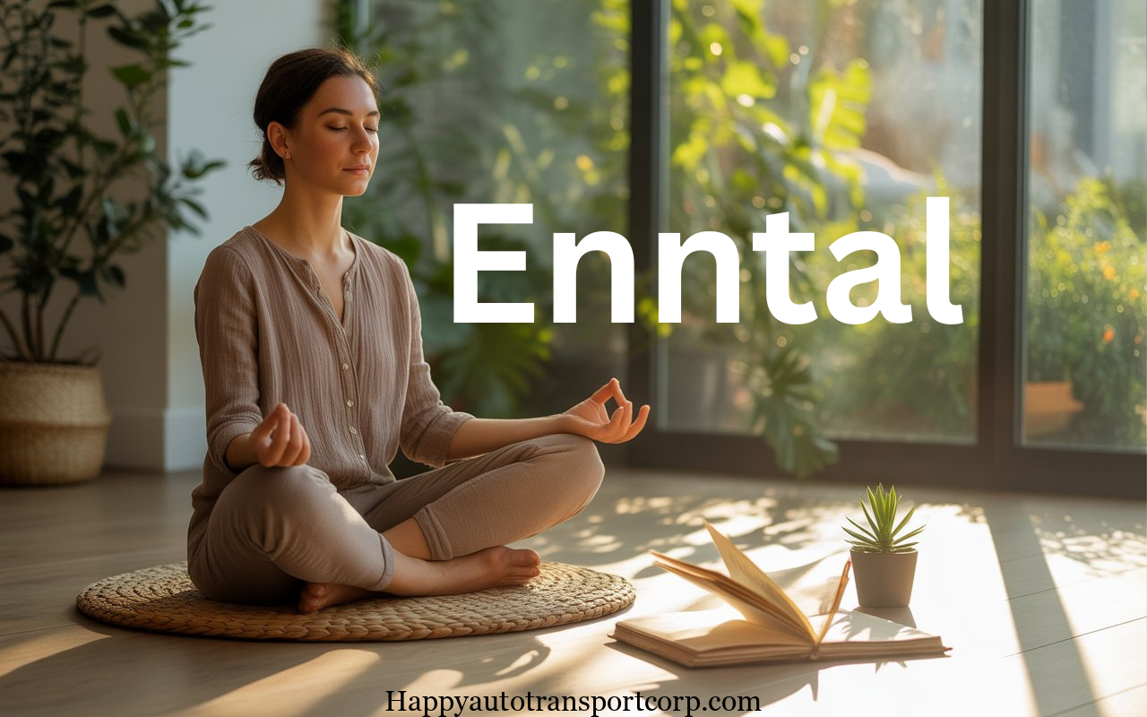 Person practicing mindfulness and wellness exercises in a serene environment, representing Enntal’s holistic approach to mind, body, and emotional balance